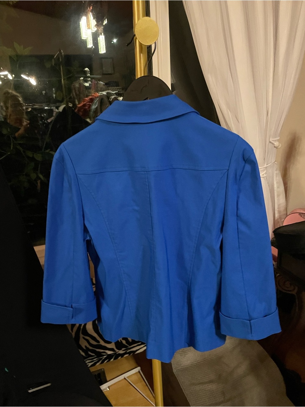 Joseph Ribkoff Royal Blue Short Trench Jacket - Picture 3 of 3